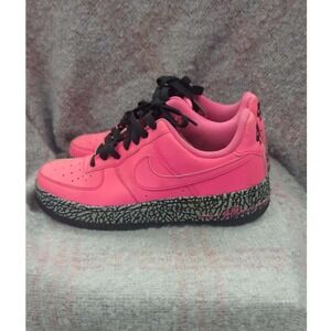 Nike Air Force‎ 1 Low Pink Elephant Print Youth Sneakers Shoes
